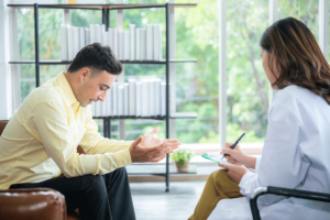 A man in anxiety counseling in Charleston, WV