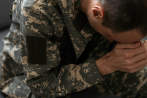 A veteran contemplating the effects of trauma